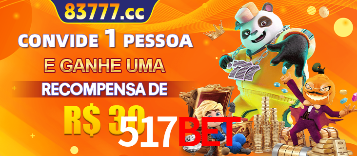 Banner institucional da 517bet sobre parceria de marcas e criação de uma marca de excelência, apresentando os mascotes de jogos populares como o Fortune Tiger.