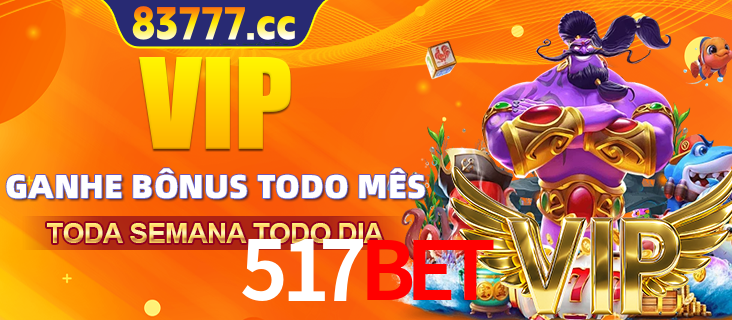 Banner promocional do 517bet oferecendo 100% de recompensas adicionais contínuas para quem fizer o login diário (Daily sign-in), com um mascote de coelho.