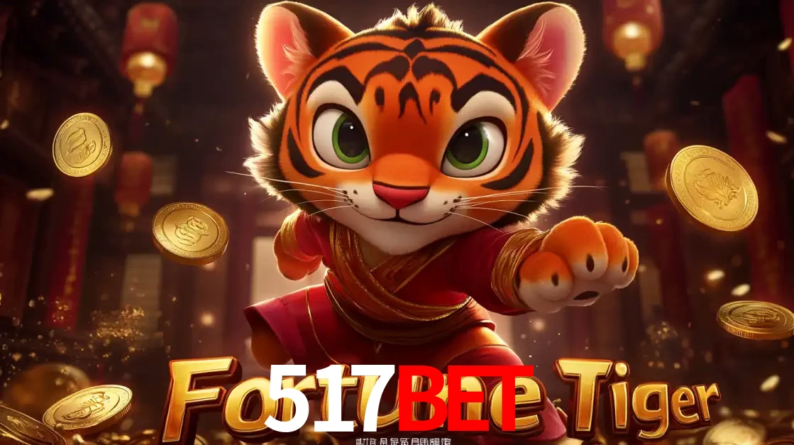 O carismático mascote do jogo de slot Fortune Tiger, um tigre fofo em pose de artes marciais, pronto para trazer sorte e multiplicadores de ganhos no cassino online 517bet.
